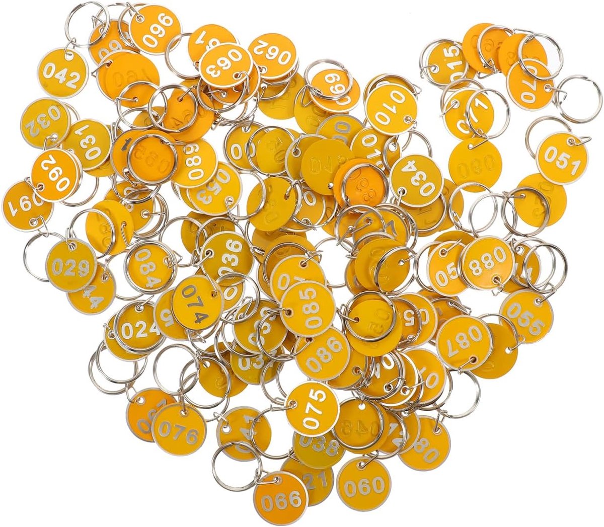 Metalen Nummerplaatjes - Genummerde Labels - Sleutel Identificatie - Duurzaam Aluminium - 100 Stuks - Meerkleurig