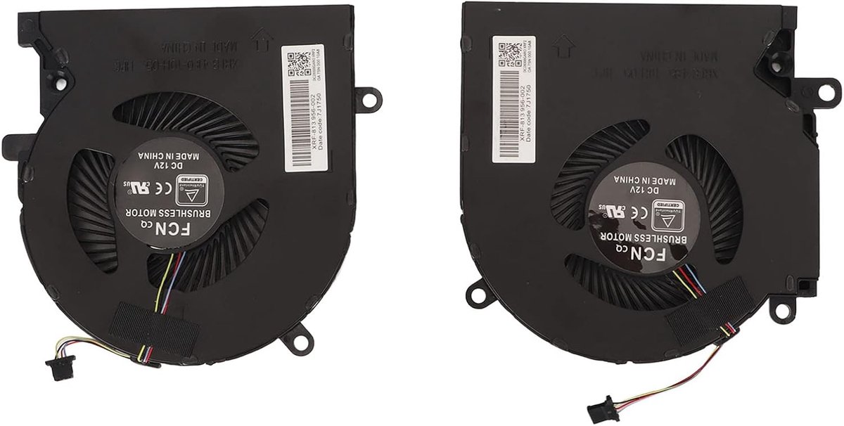 SnelShoppen - Vervangende CPU GPU Koelventilator voor HP OMEN 15 EK TPN Q236, Robuuste Aluminium en ABS Koelventilator met 4-PINS Aansluiting voor Ver