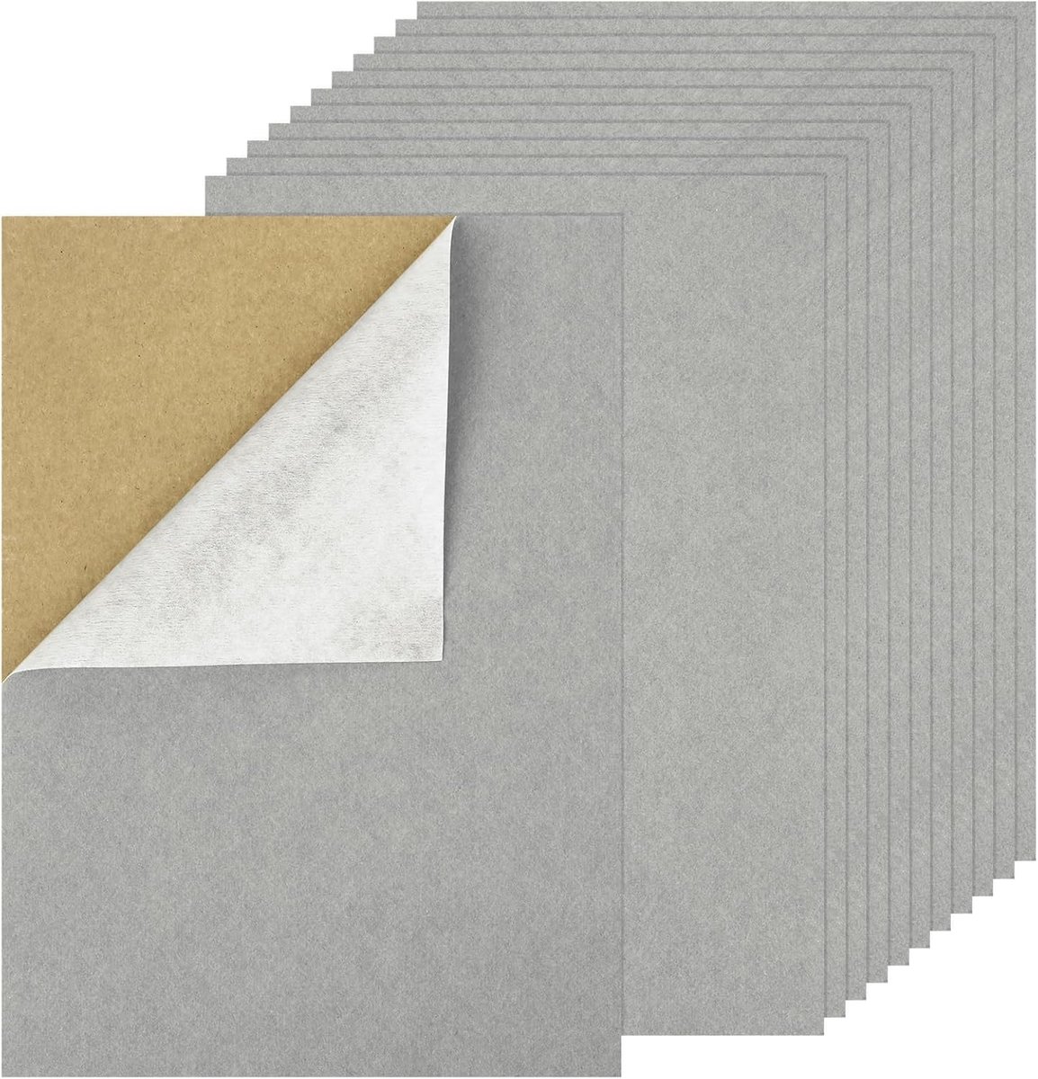 Zelfklevende Viltvel 12Pcs - 8.3" x 11.8" Wit - Luxe Velvet - Ideaal voor Creatief Knutselen - ShopVlot