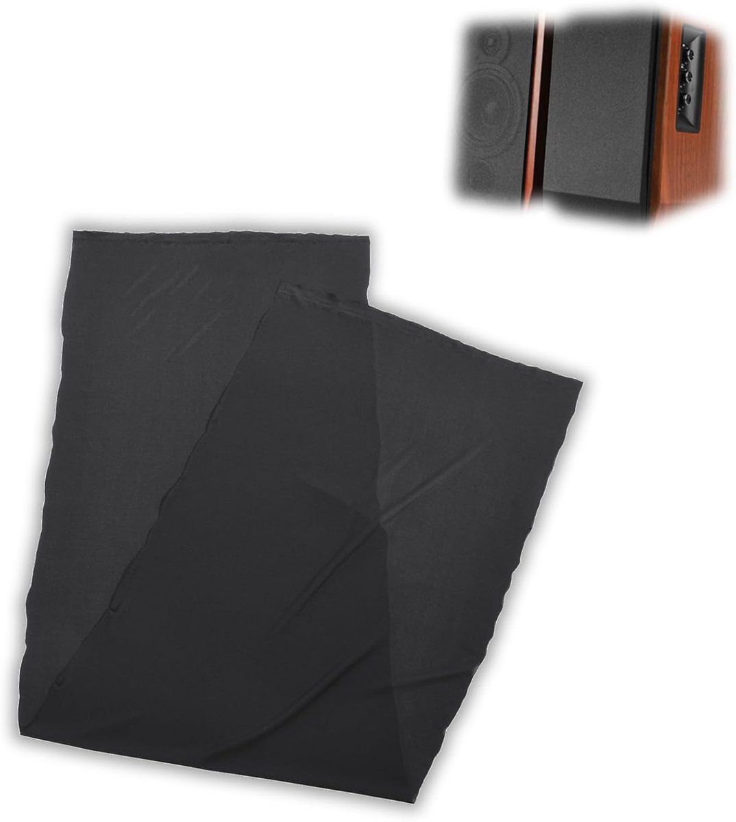 SnelShoppen - Speakerdoek Zwart 1.7m x 0.5m - Geluidsdoek voor Grote Speakers, Podium Speakers en Speakerboxen - Akoestisch Doek - Stofbestendig en Li