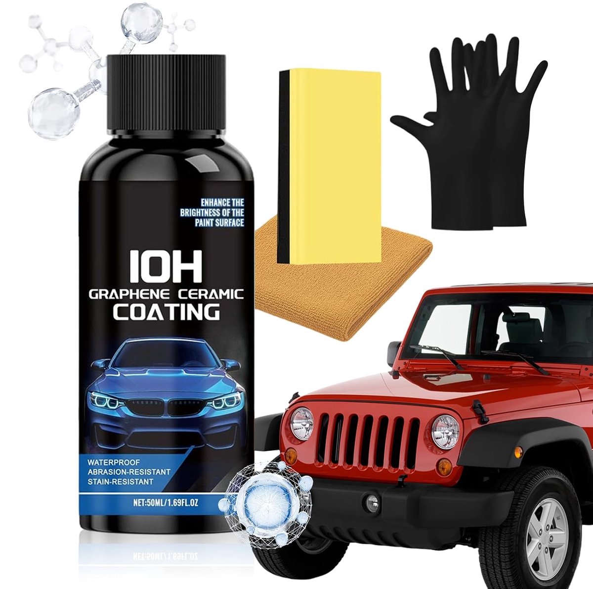 Keramische Coating - Auto Bescherming - Voertuig Onderhoud - Roestvrij en Krasbestendig - 50ml - Meerkleurig