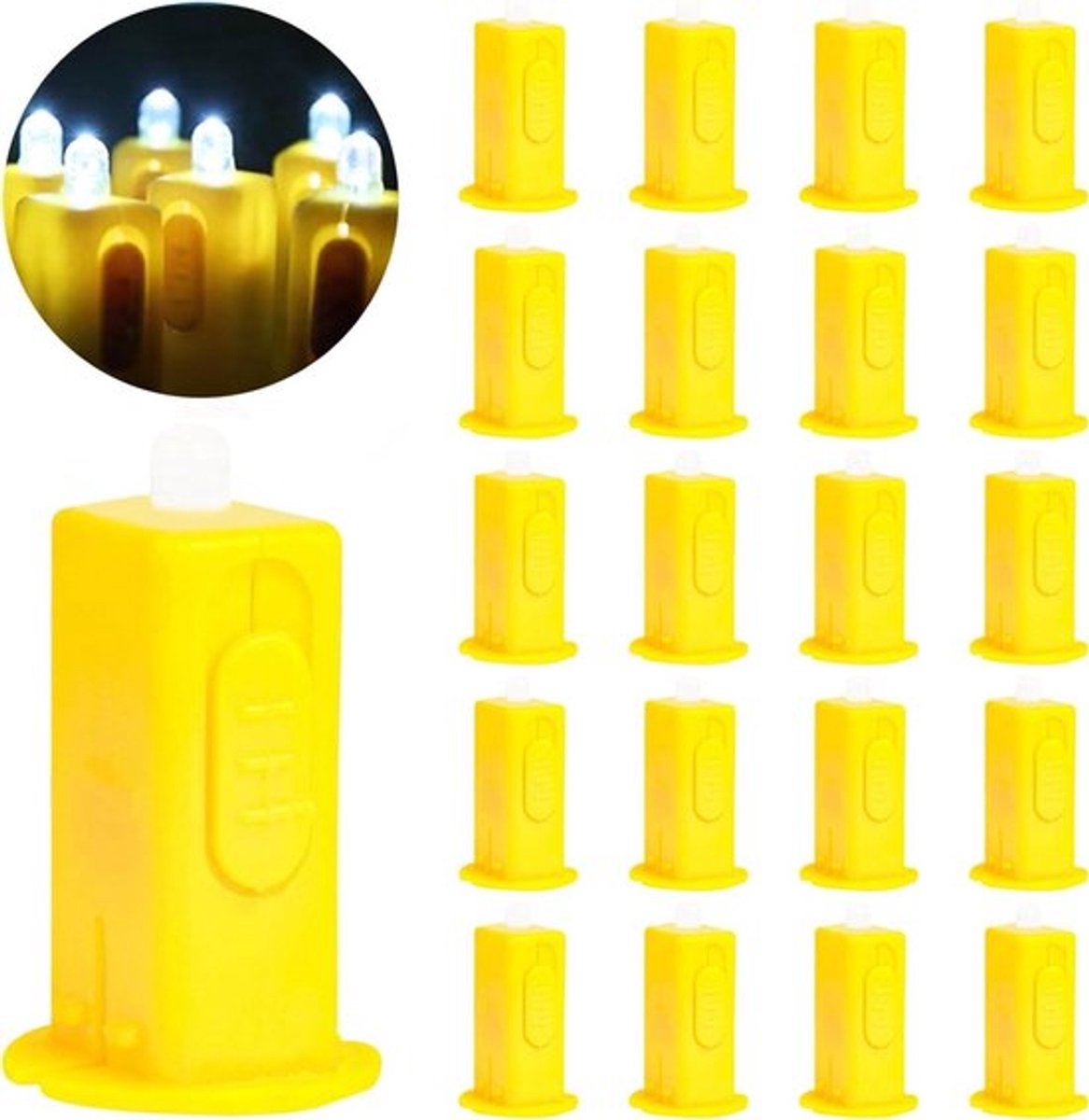 Mini LED ballon lamps, pakket van 20 stukken, koud licht