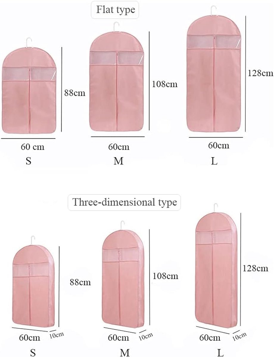 Kledinghoes Set - Kledingbeschermer Zak - Kleding Opbergen - Geurvrij Materiaal - 1 Stuk - Grijs