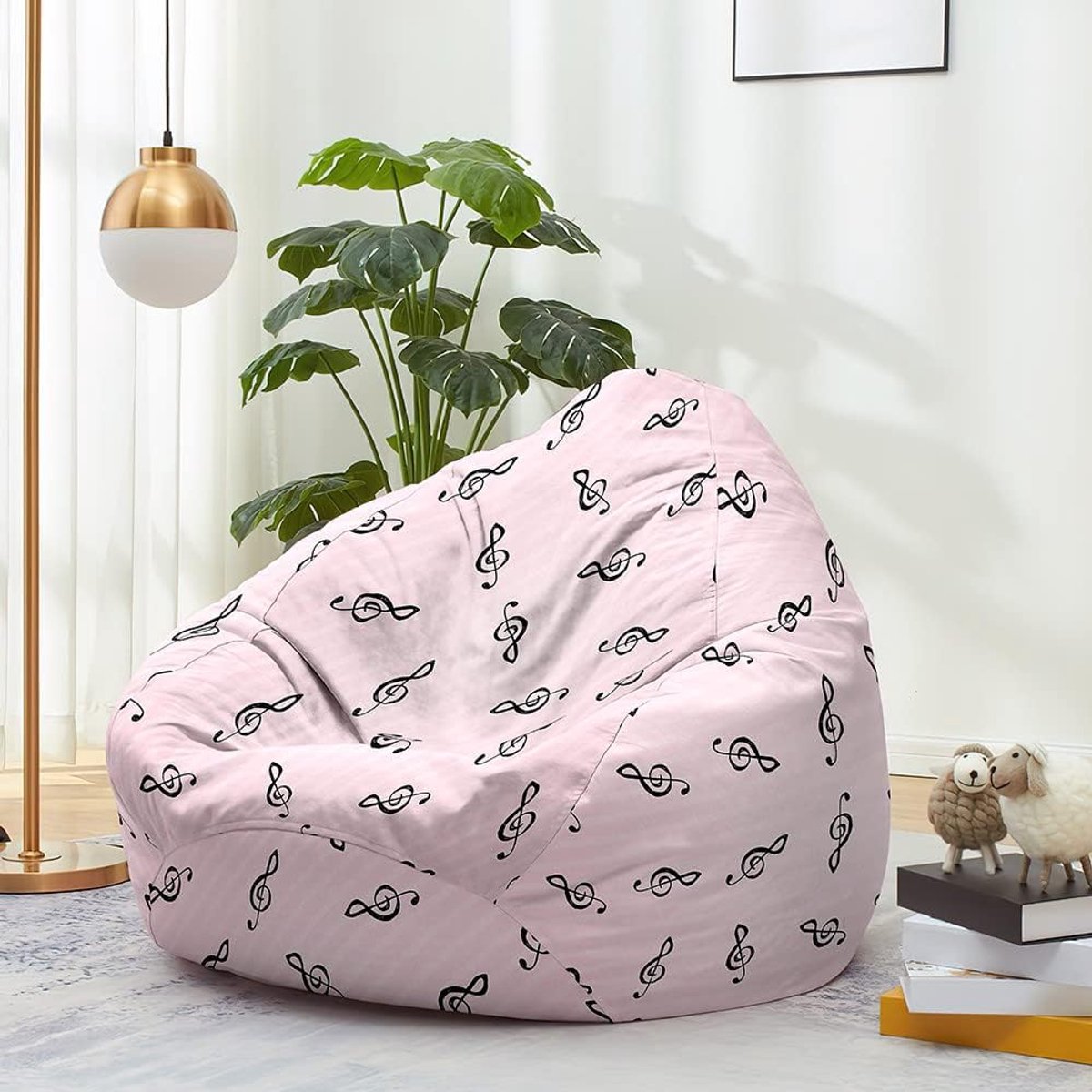 Zitzakhoes Zonder Vulling - Zit zak - Ontspannen Zitten - Met Handvat - 90x110cm - Roze