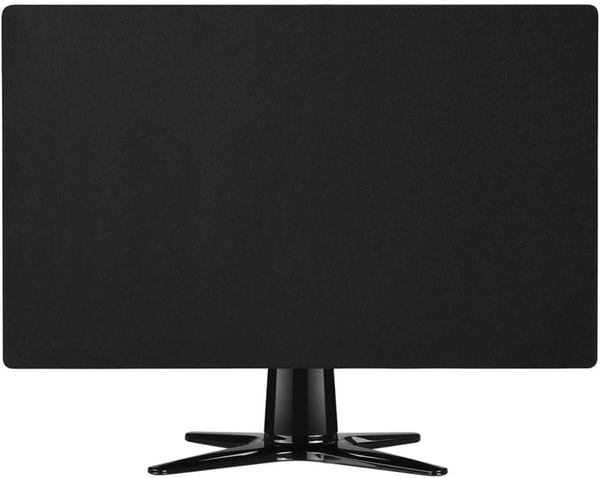 Monitor Beschermhoes - PC Scherm Cover - Stofvrij Houden - Aanpasbare Maat - Tot 32 Inch - Zwart