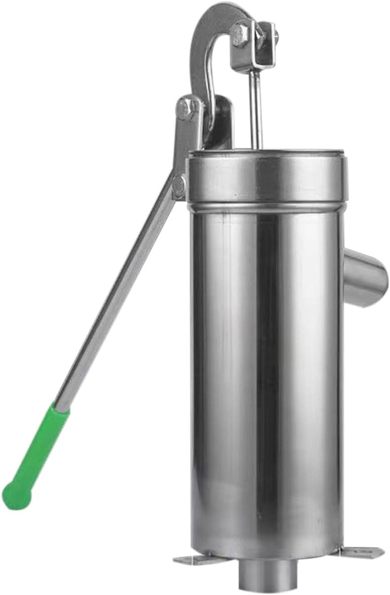 Handpomp Voor Water - Grondwater Zuigapparaat - Tuin Buiten Water - Roestvrij Staal - Tot 10 Meter - Zilver