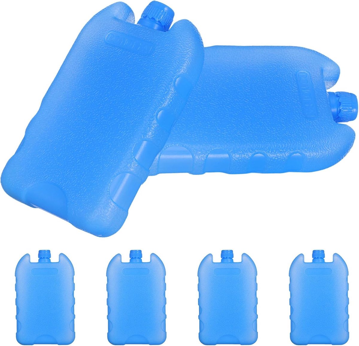 Herbruikbare Ijsboxen - Koelblokken Set - Mobiele Koeling - Snelkoelende Vulling - 6 Stuks - Blauw