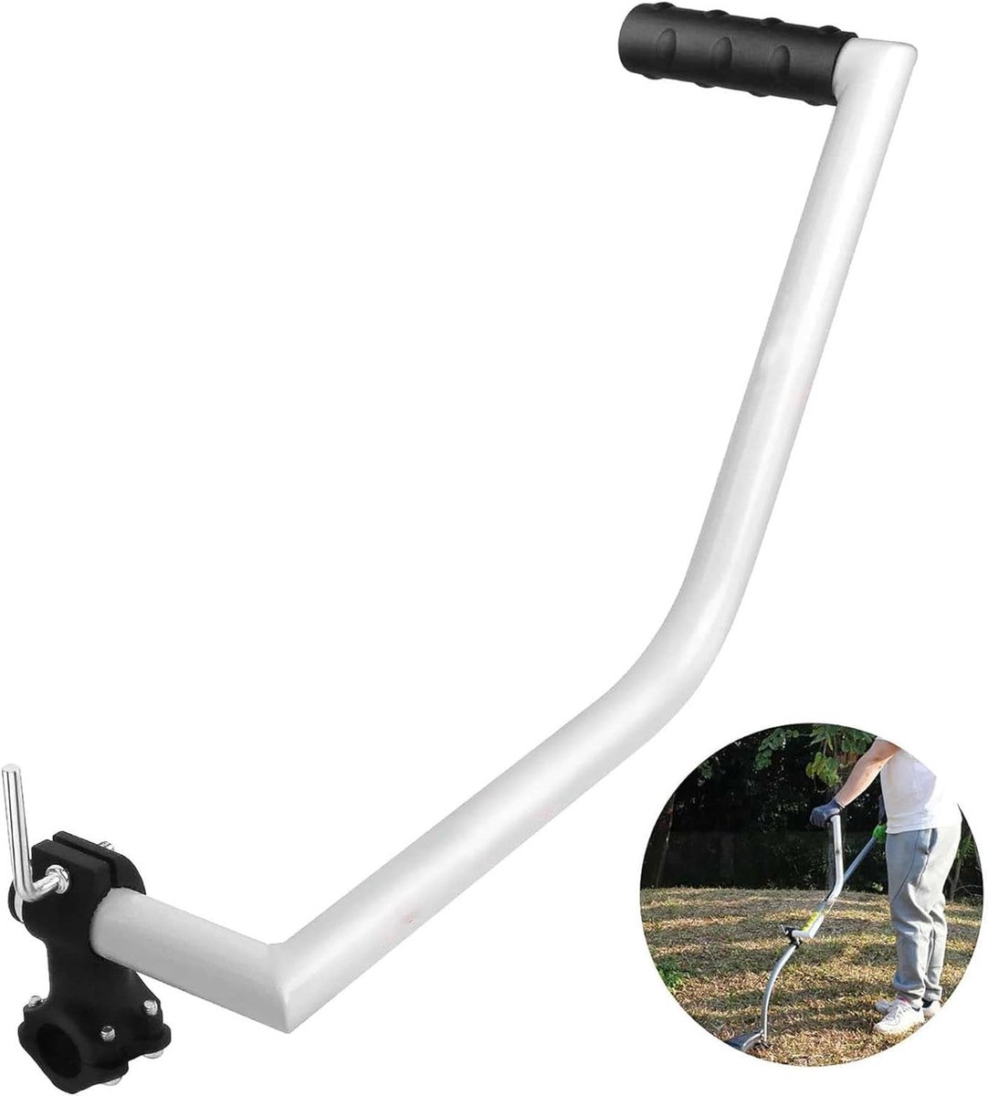Trimmer Handvat Verlenging - Onkruideter Grip - Gazon Onderhoud - Ergonomisch Ontwerp - 55 cm Lengte - Zilver