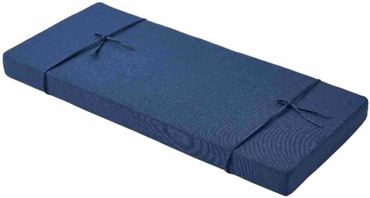 Hoogwaardig Kussen - Zitkussen Bank - Comfortabel Zitten - Waterafstotende Hoes - 130x36 cm - Blauw