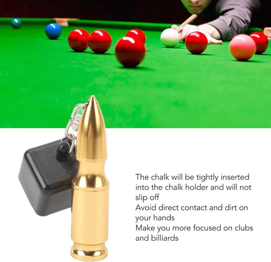 Biljart Krijt Houder - Pool Cue Accessoire - Spel Ondersteuning - Duurzaam Aluminium Siliconen — afbeelding 3