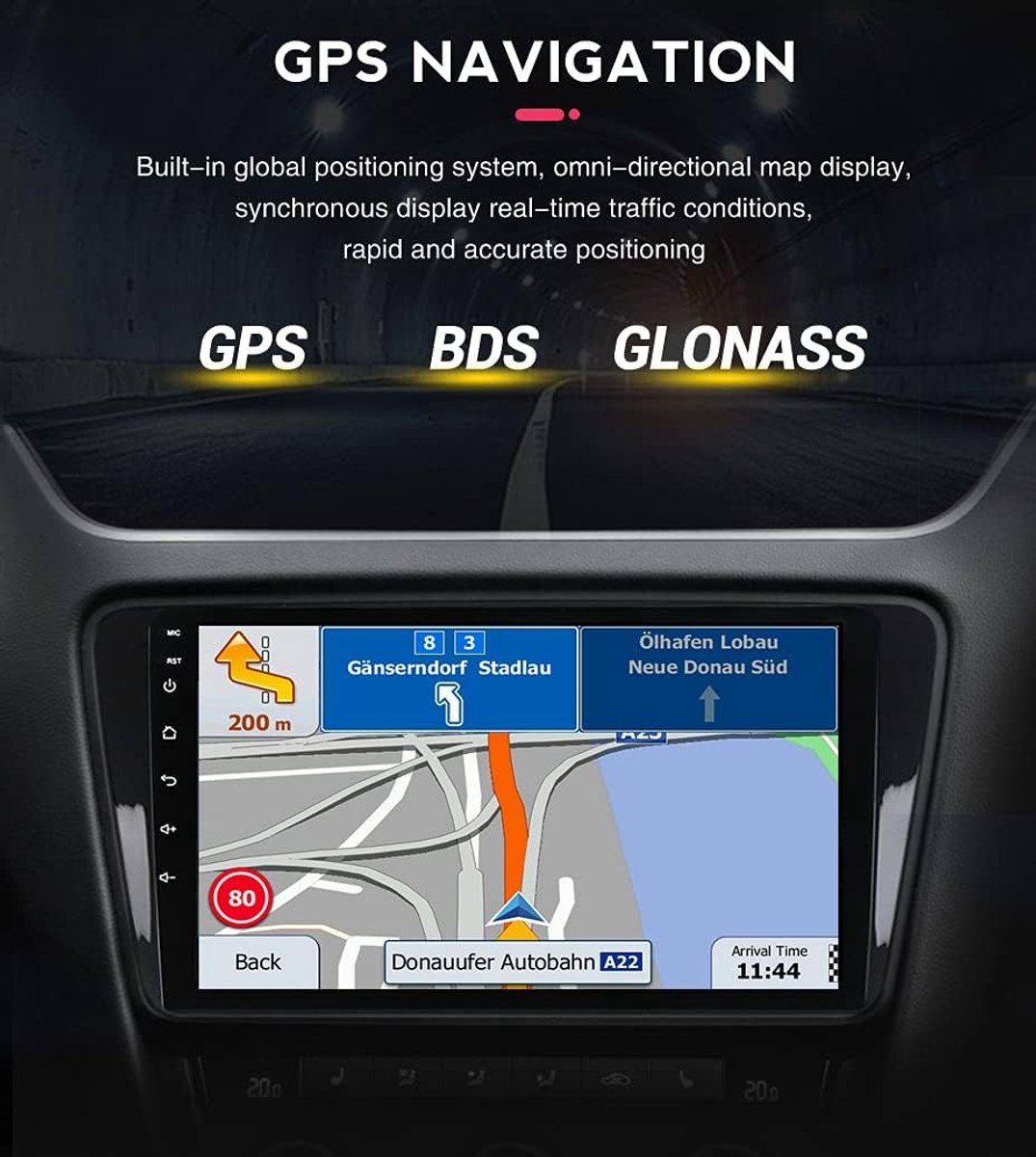 Navigatiesysteem Auto - GPS Systeem - Europa Navigeren - Levenslang Kaartupdates - 10.5 Inch - Zwart – foto 7