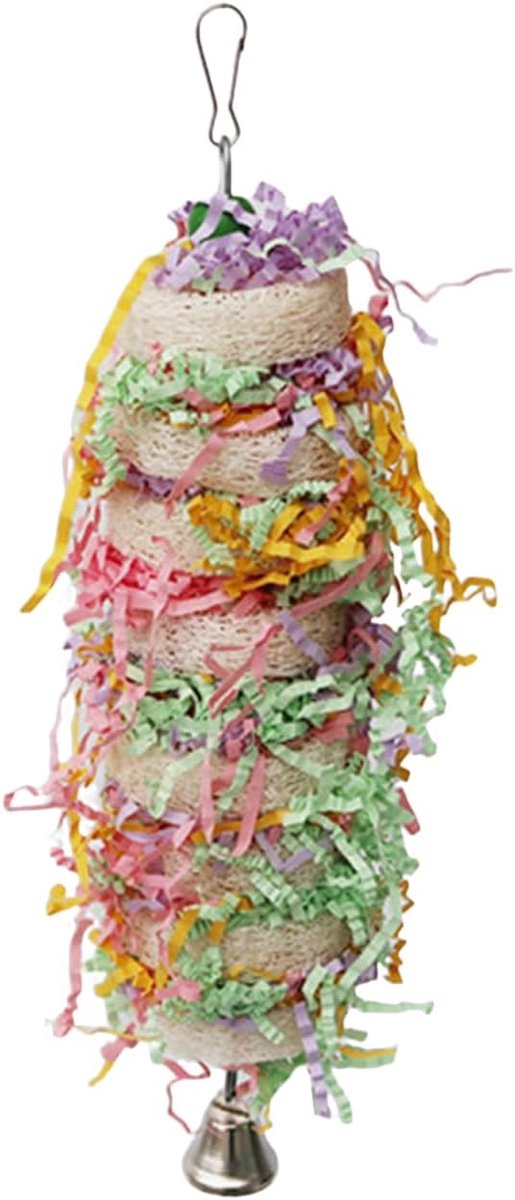 Vogel Voeder Speelgoed - Vogelkooi Accessoire - Snavel Gezondheid - Geluidsgeactiveerde Verkenning - 27 cm - Enkele Attribuut