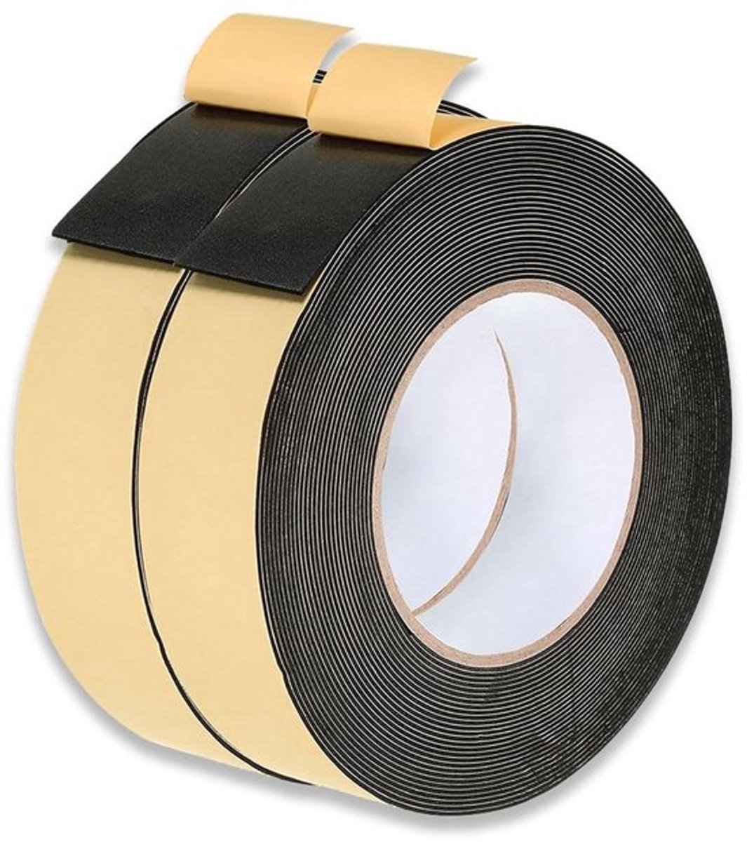 Allecto Plus 2 stuks Zelfklevende Afdichtingstape voor Deuren en Ramen 1 cm x 1 mm