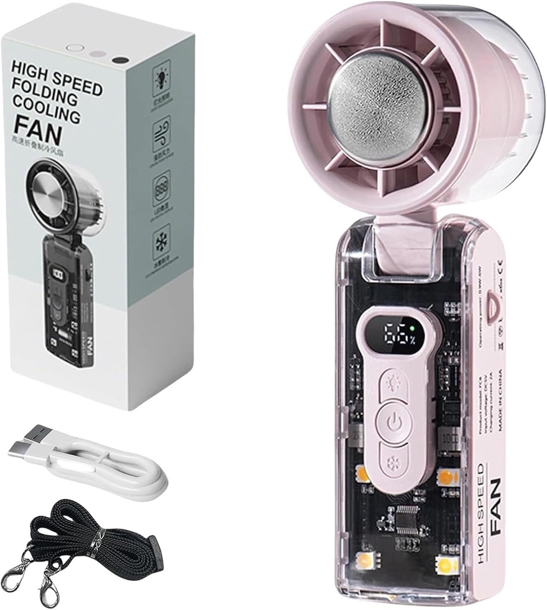 Handventilator met Koelplaat - Draagbare Ventilator Mini Fan - Persoonlijke Koeling - Directe Koeling in Seconden