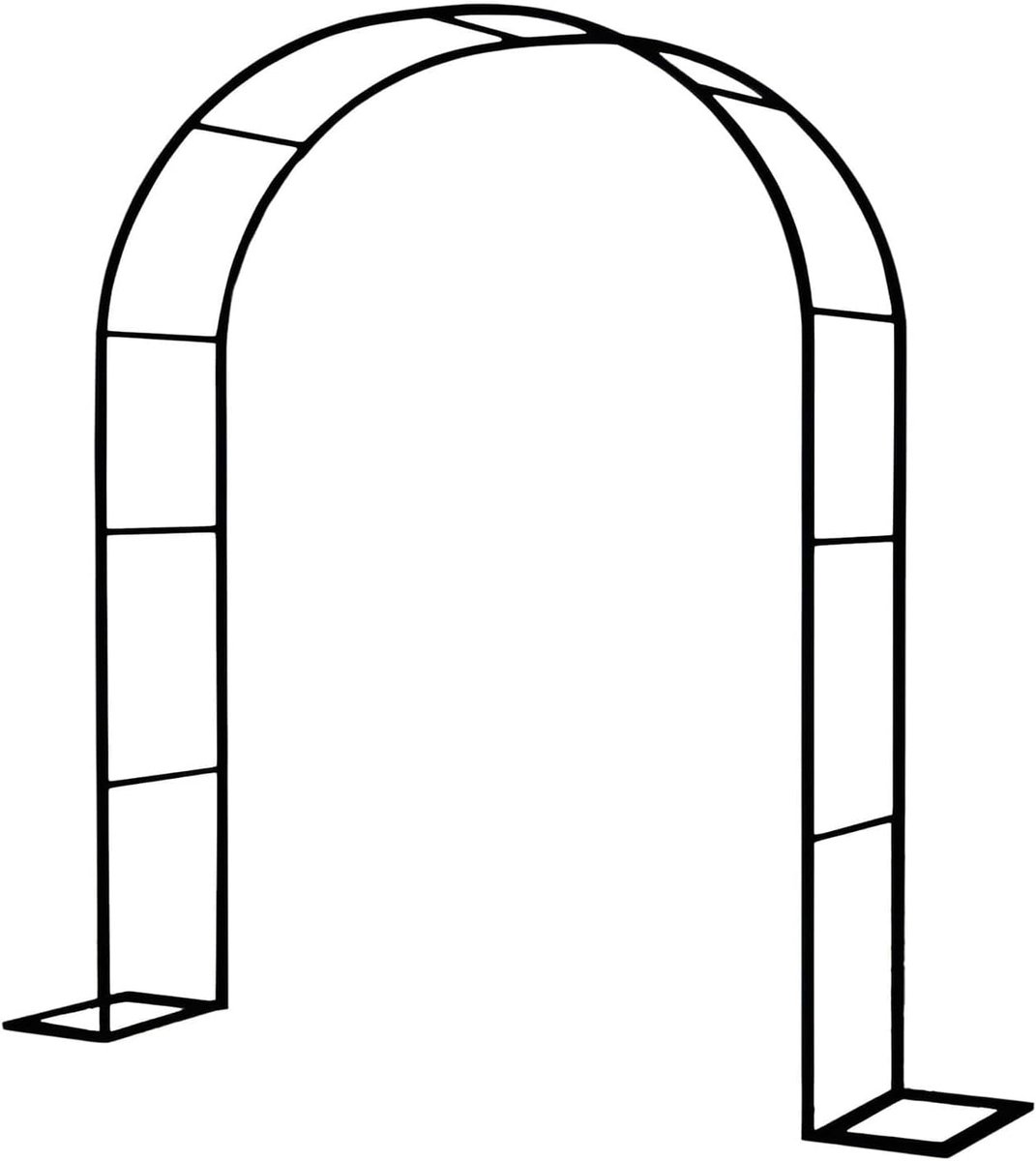 Metalen tuinboog - Rozenboog Decoratie - Tuin Aankleden - Roestwerend Latwerk - 80 x 200 cm - Zwart