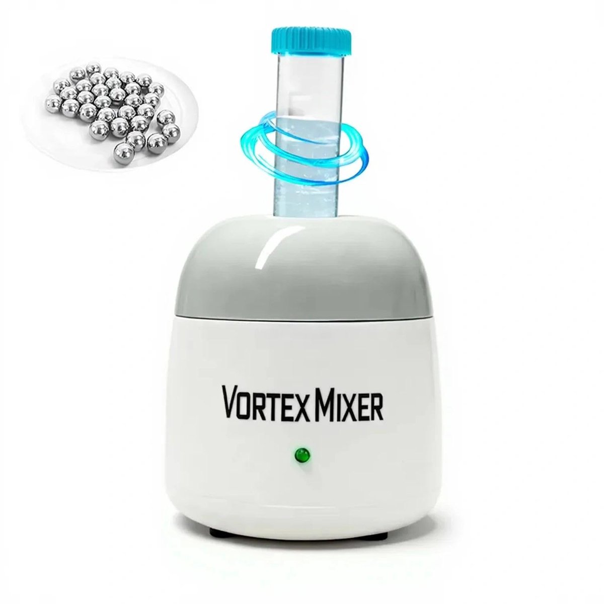 Mini Vortex Mixer - Kleurschudder Laboratorium - Vloeistoffen Mengen - Krachtige 5200 RPM Motor - Compact Ontwerp - Grijs
