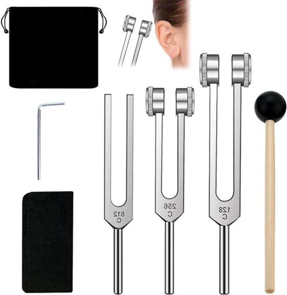 Siliconenhamer en stemvork set Allecto Plus