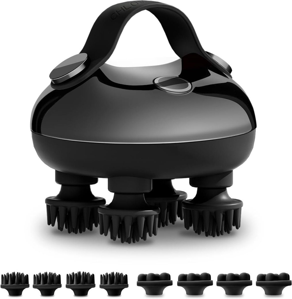 Hoofdmassageapparaat - Elektrische scalp stimulator - Ontspanning bevorderen - 3 kneedmodi 8 klauwen - IPX7 waterdicht - Wit