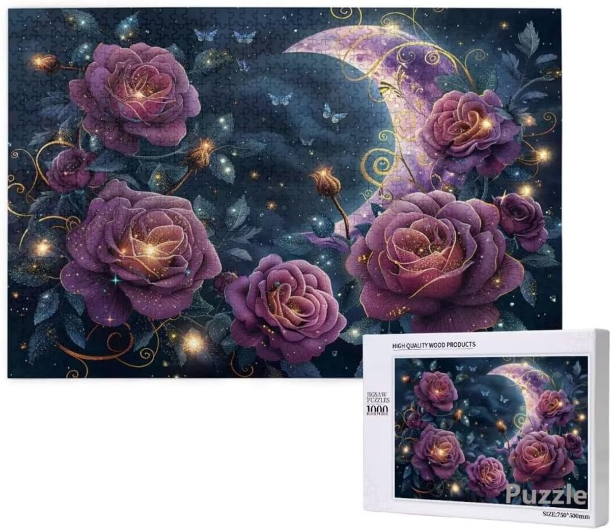 Grote Puzzel - Bloemen Puzzel - Ontspanning Thuis - Uniek Gesneden Stukjes - 122 x 81 cm - Multicolor