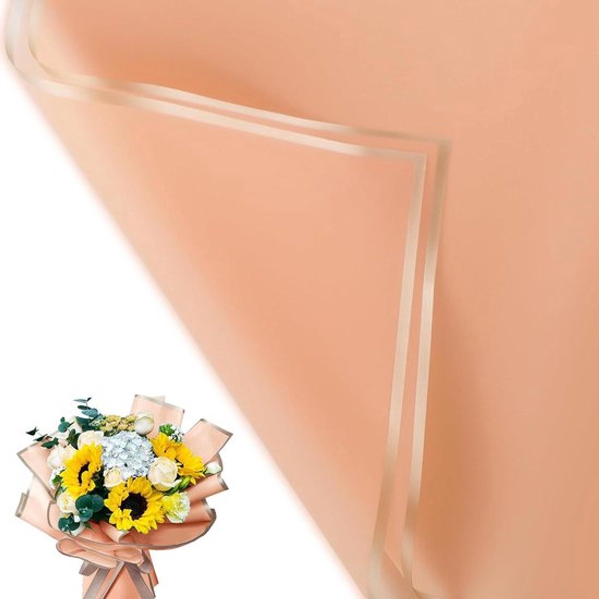 Waterdicht inpakpapier met bloemenboeket 20 vellen