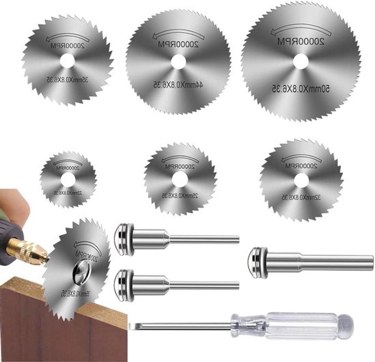 Zaagbladen Set van 10 stuks voor Multifunctioneel Gereedschap - Accessoires met Schroevendraaier - Schijfboren en Miniatuurzaagbladen