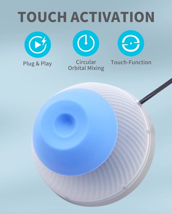 Mini Vortex Shaker - Kleurenmixer Laboratorium - Vloeistoffen Mengen - Snel mengen 5 seconden - 50ml capaciteit - Blauw van MINI — afbeelding 5