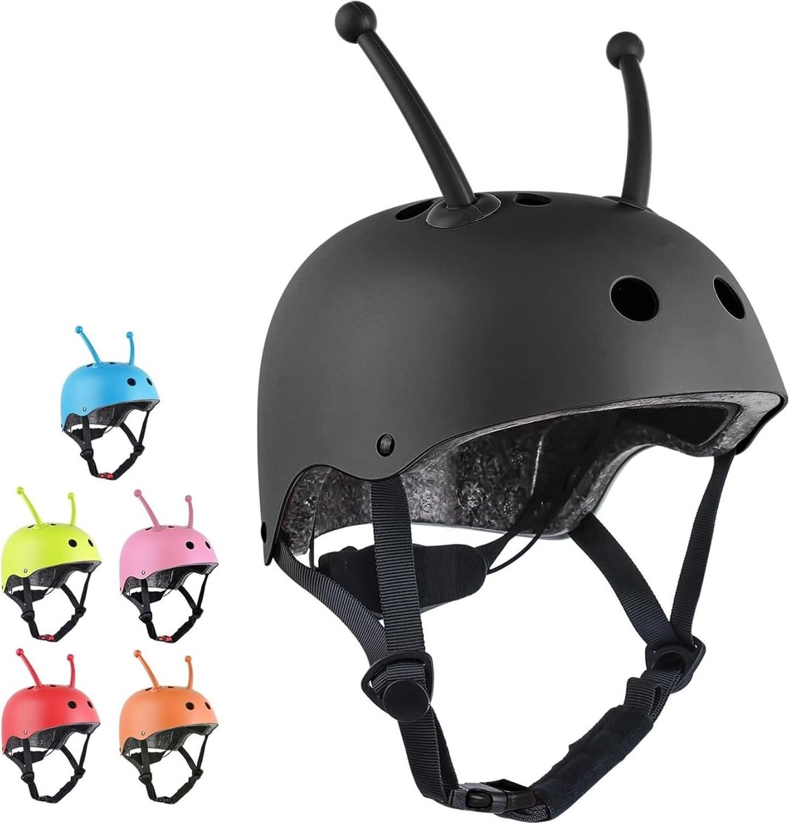 Peuter Helm - Kinder Helm - Multisport Bescherming - Verstelbaar Design - 43-51 cm - Zwart