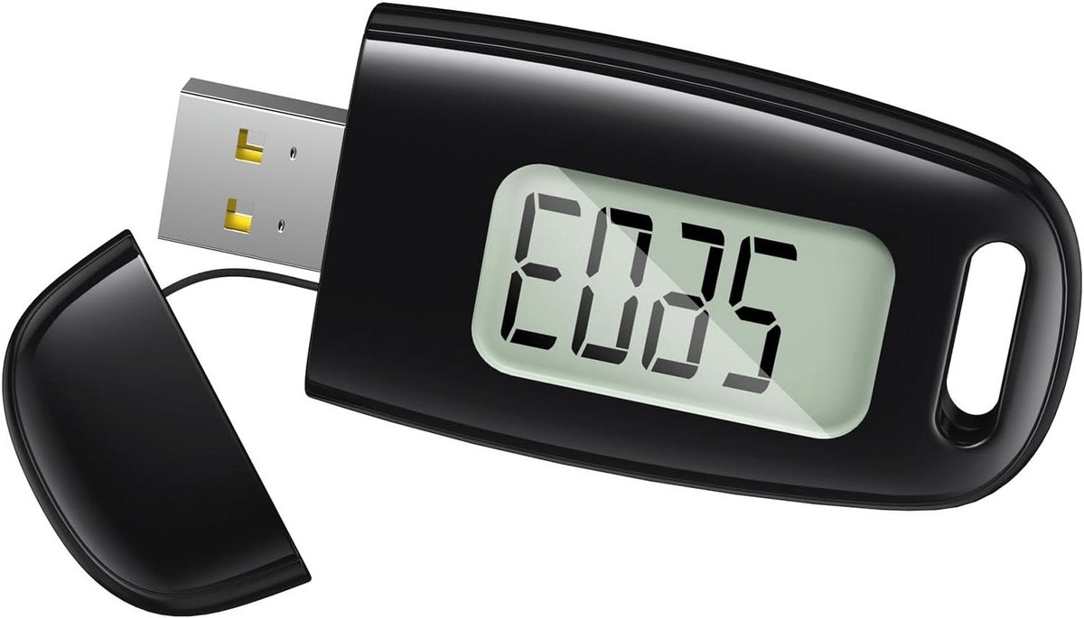 3D Stappenteller - Loopmeter - Gezondheid bijhouden - Eenvoudig en zonder app - USB Oplaadbaar - Zwart