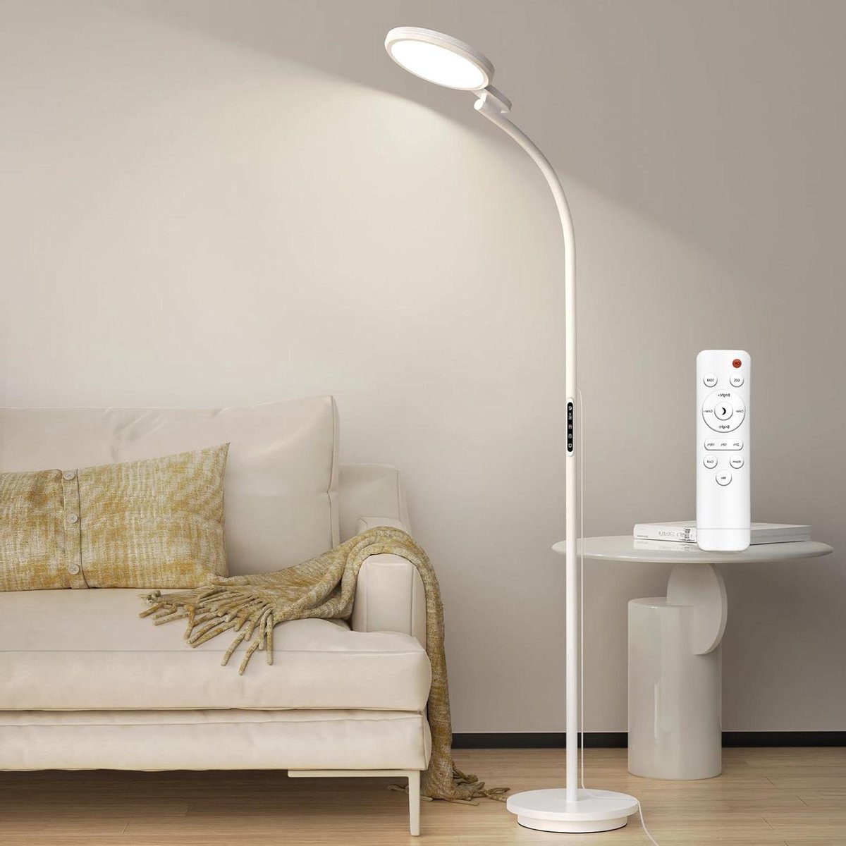 Daglicht Lamp - Zonlicht Lamp - Thuis Kantoor - Instelbare Kleurtemperatuur - 433 cm Hoogte - Zwart