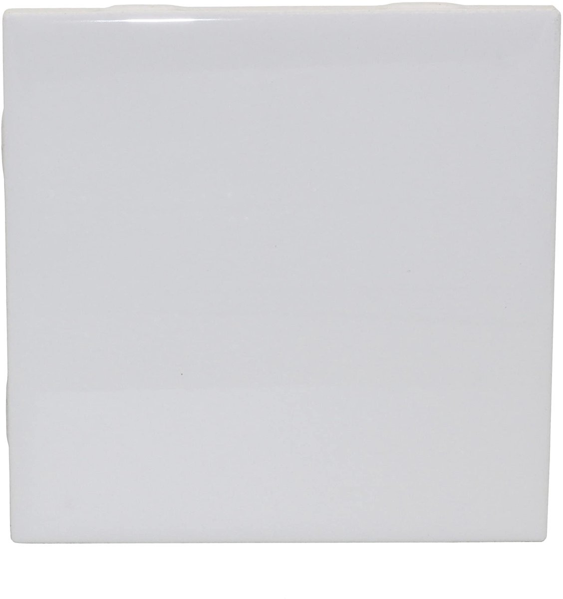 SnelShoppen - 12 Stuks Glanzende Witte Geglazuurde Keramische Tegels 10x10 cm voor Schilderen met Alcoholinkt, Decoratie en Ambachten, Vierkant, Klaar