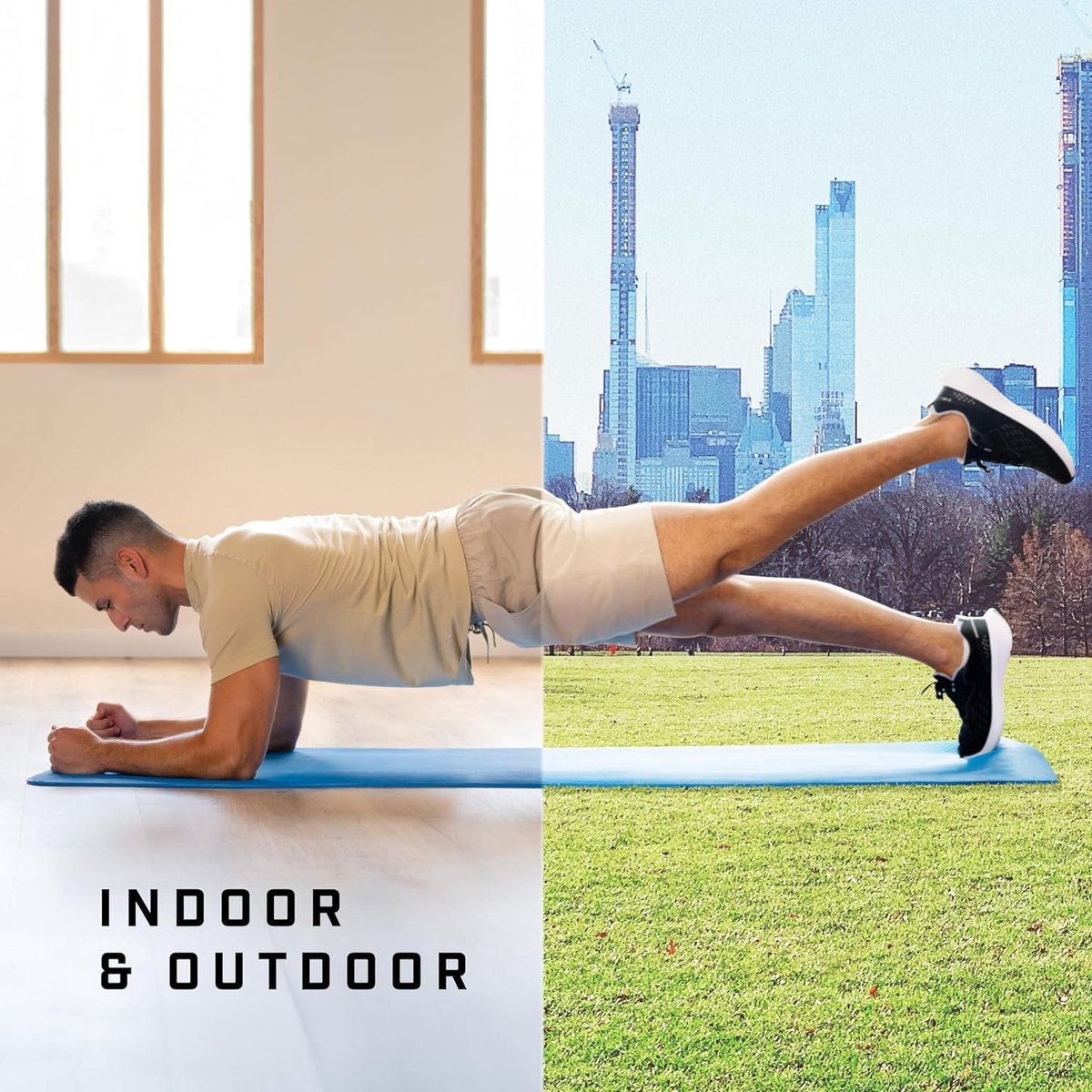 Yoga mat 183 x 60 cm - premium kwaliteit - anti-slip - voor comfortabele trainingen - ShopVlot