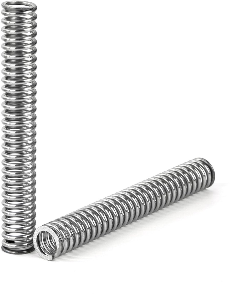 Verstelbare compressieveren van roestvrij staal, 70 mm, met een draaddiameter van 1,4 mm, buitendiameter 10 mm, veerkracht 4,8 kg - 10 stuks voor diverse toepassingen