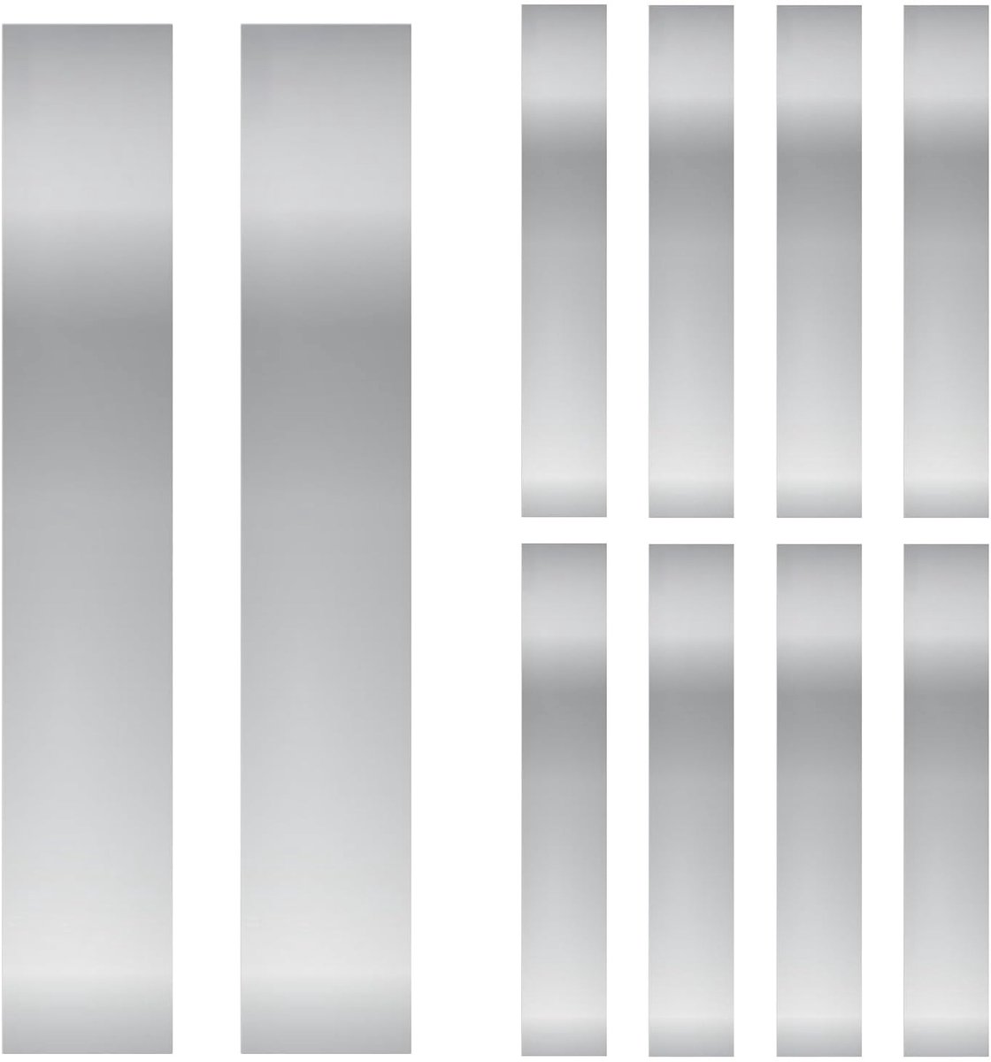 10 Stuks RVS Rectangular Shim Stock Set - 6.1 x 0.98 x 0.0008'' - Ideaal voor Keuken, DIY en Industriële Toepassingen