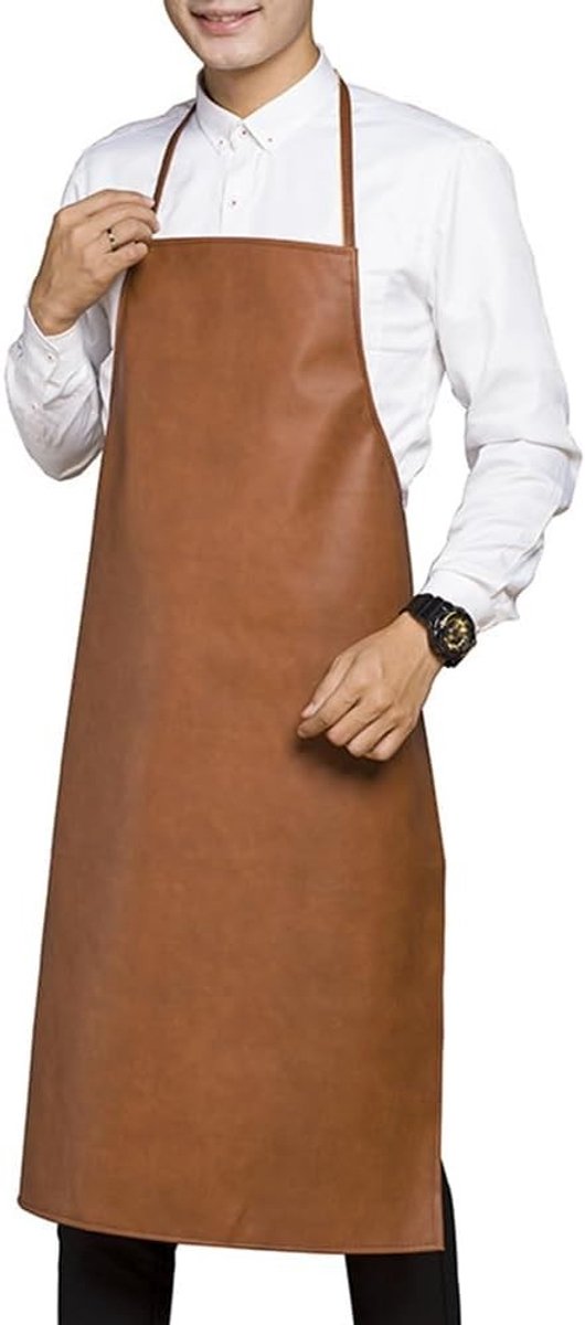 Waterdichte Rubber Vinyl Schort voor Mannen en Vrouwen - 89 cm voor Chemisch Werk, Vlees Snijden en Afwassen - Zwart, 95x63 cm