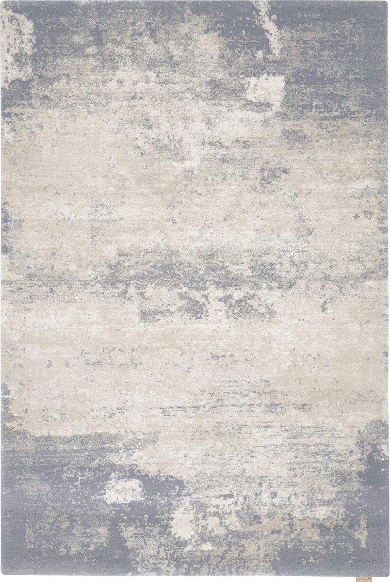 SnelShoppen - AGNELLA Bran tapijt, wollen tapijt, minimalistisch en abstract design, elegant beige tapijt, 120 x 180 cm voor woonkamer en slaapkamer