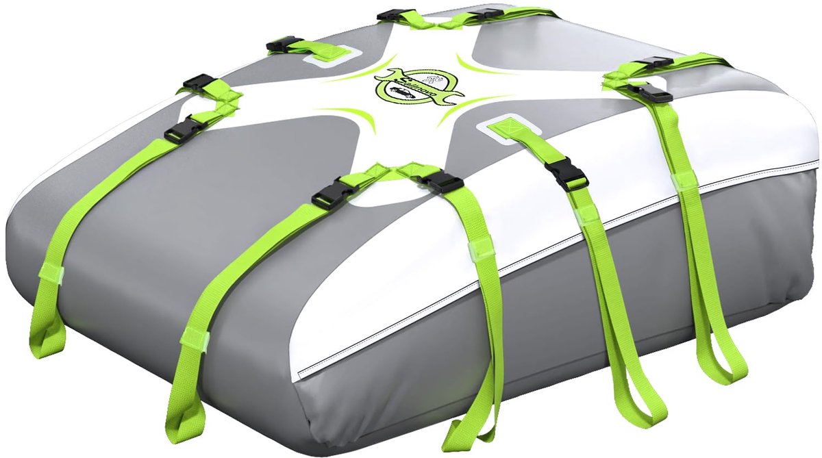 SnelShoppen - Autodaktas 20 kubieke voet, waterdichte dakbox voor auto, antislipmat, 6 deurhaken, opbergtas, ideaal voor roadtrips en familie-uitjes,
