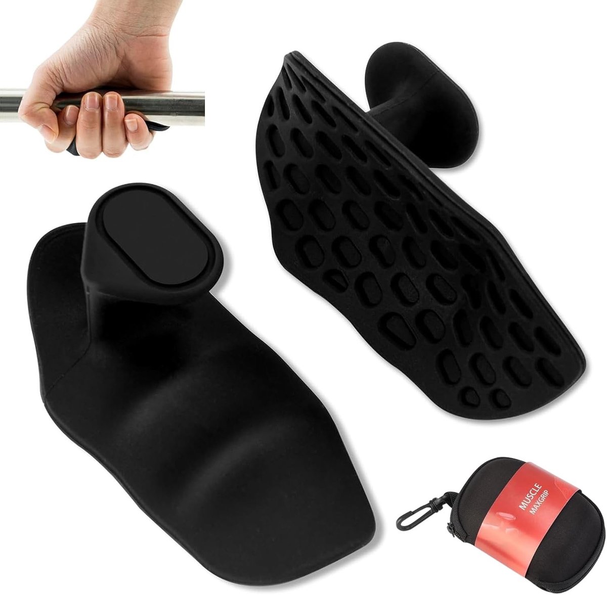 Gewichtheffen Handvatten voor Mannen en Vrouwen, Antislip Silicone Pads voor Palm Bescherming, Ideaal voor Fitness en Bodybuilding Oefeningen