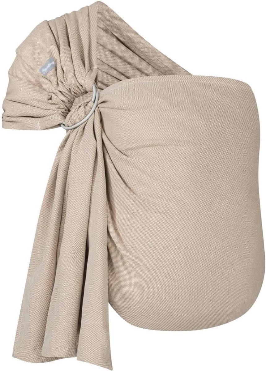 Ring Sling Draagdoek - Babydrager - Baby Dichtbij Houden - Biologisch Katoen - Vanaf Geboorte - Amsterdam Zwart – foto 5