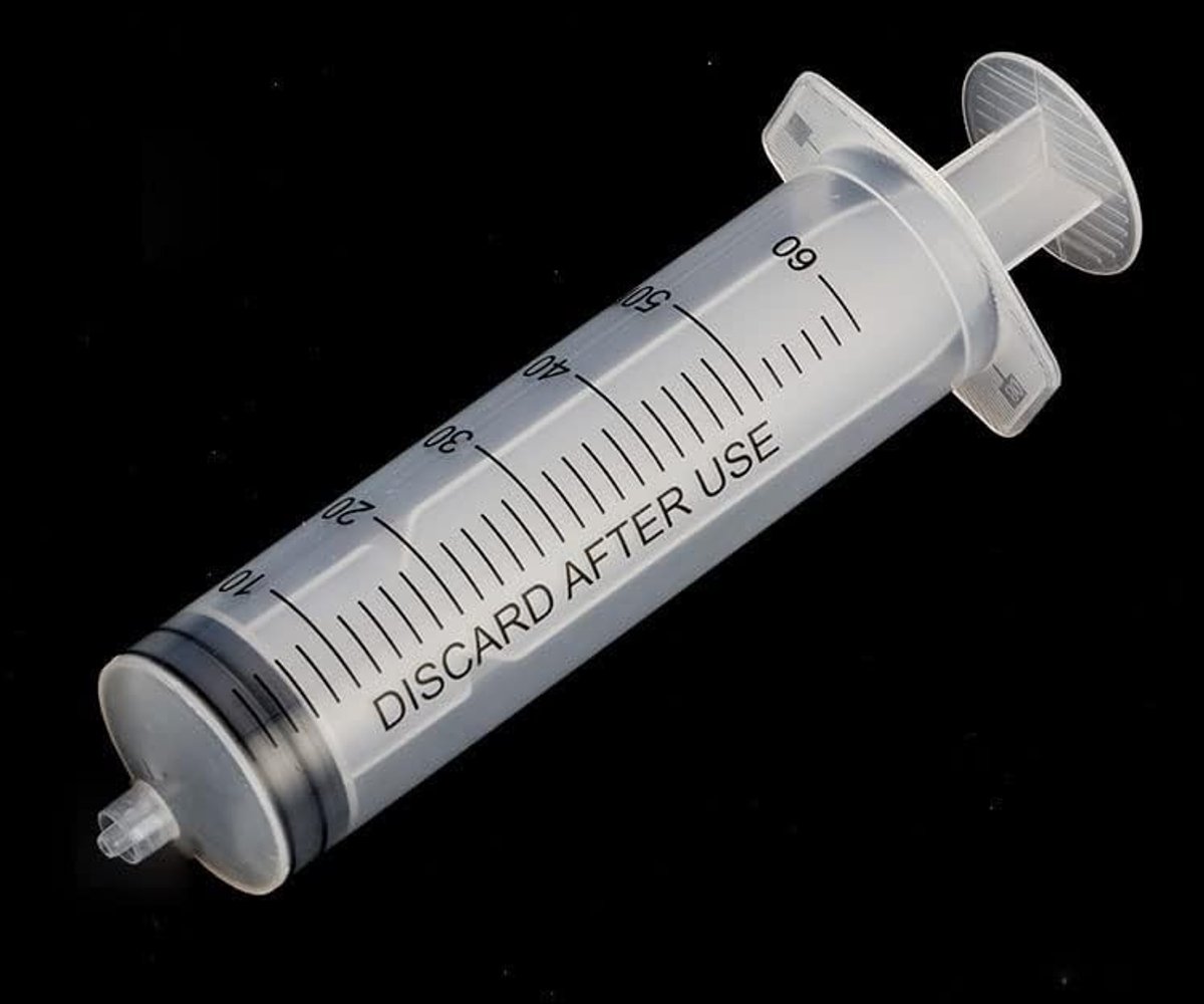 Spuit 4 stuks doseerbuis voor industriële lijm dosering, laboratoriumgebruik en water geven - 60 ml
