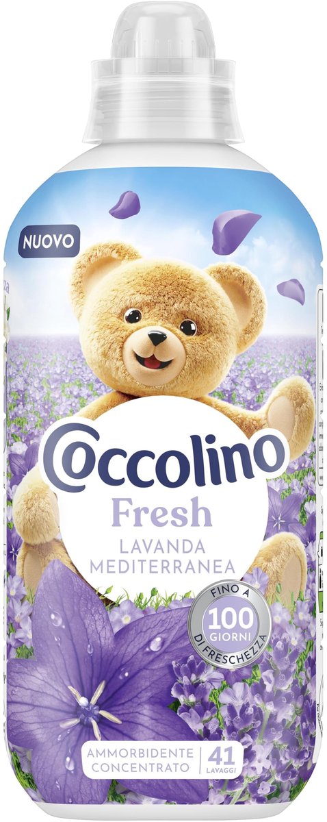 SnelShoppen - Coccolino Wasverzachterconcentraat Lavendel Middellandse Zee, Natuurlijke Zachtheid, Lange Frisheid, 41 Wasbeurten, 8 x 952 ml, Ideaal v