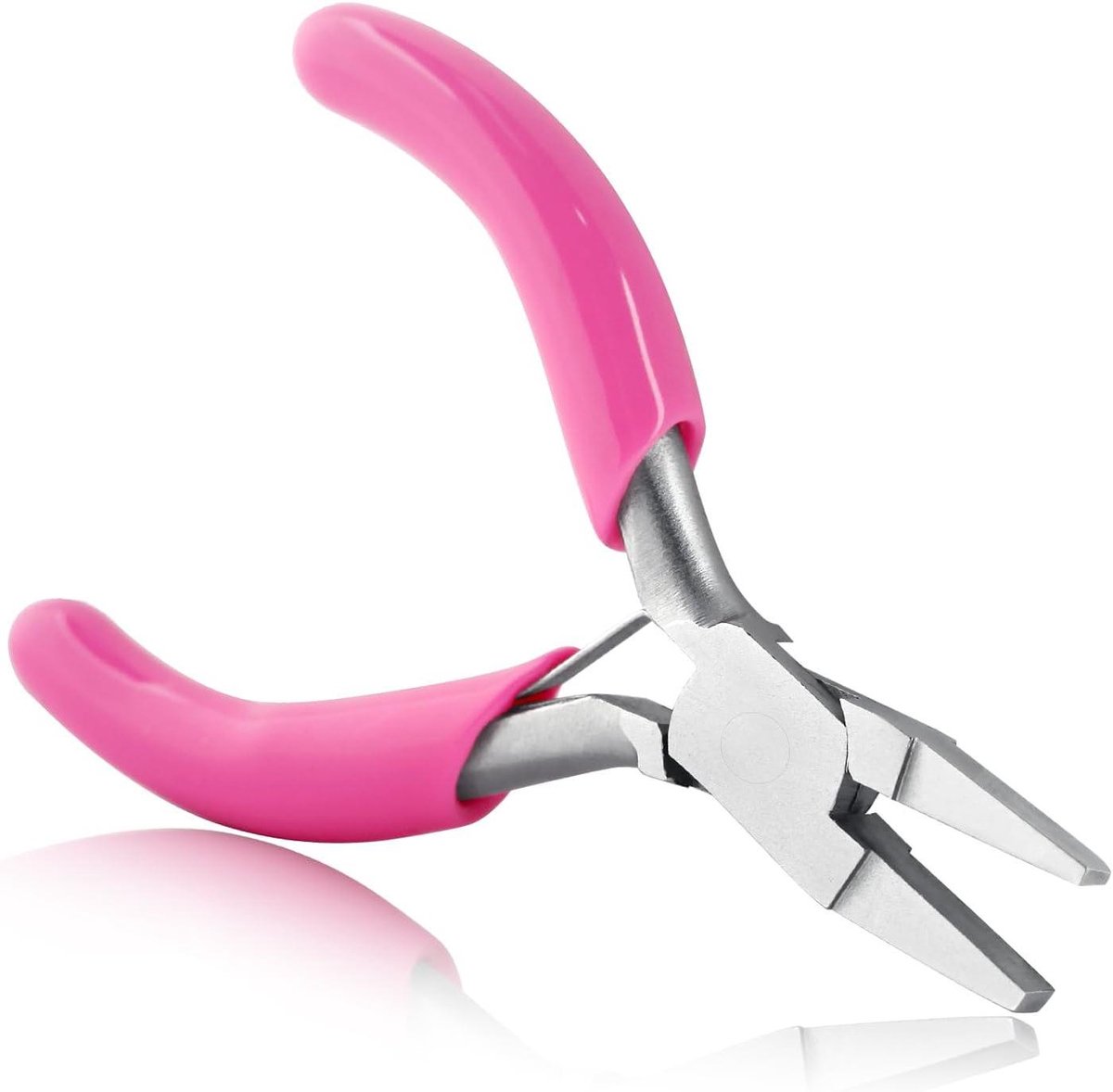 Mini Platte Tang - Sieraden Tang - Sieraden Maken - Ergonomische Handgrepen - 7.8 cm - Roze