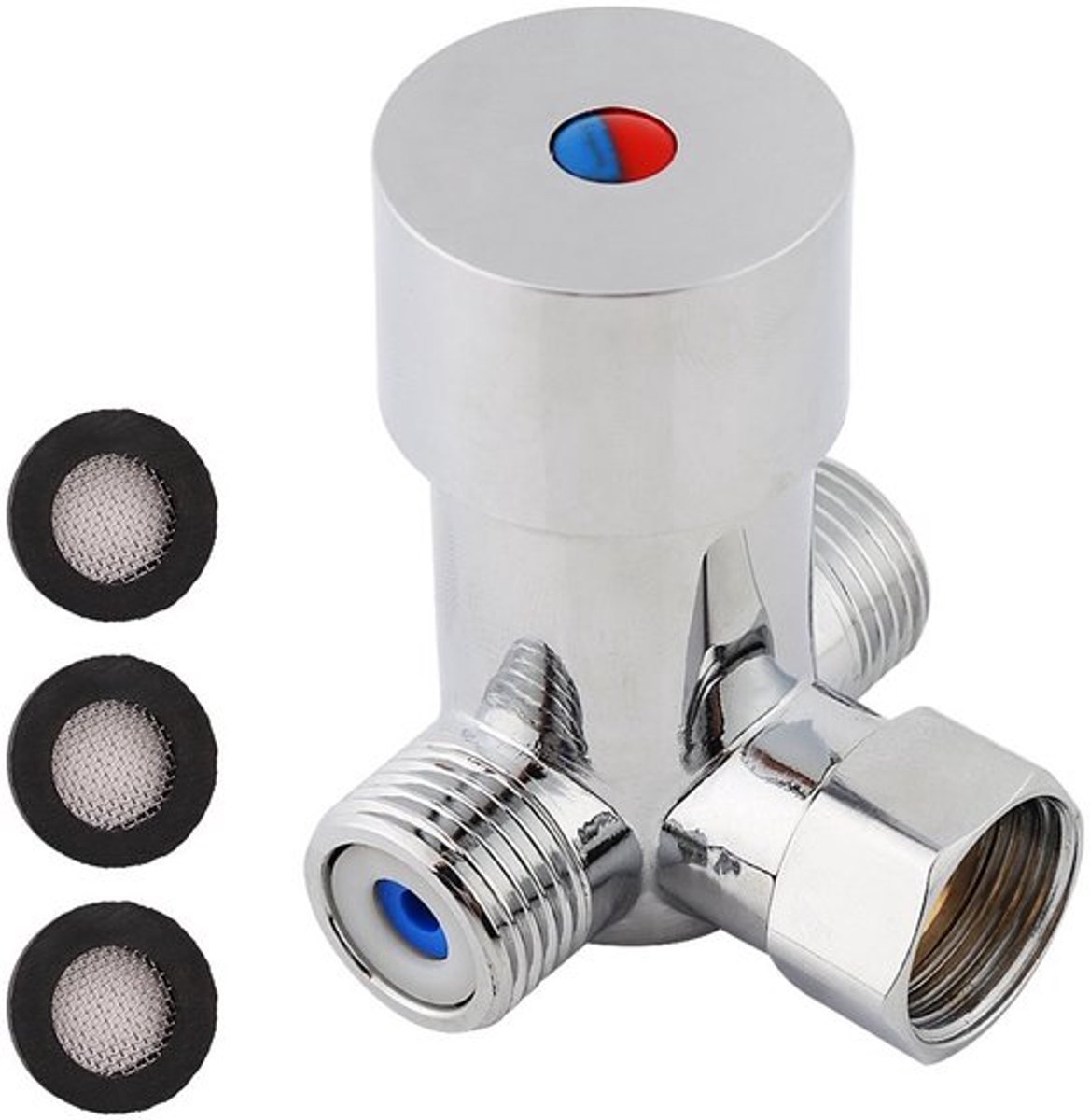 Mengkraan Thermostatisch - Automatische Watermengklep - Koper - Eenvoudig te Installeren - Temperatuurregeling - Duurzaam Materiaal - Thermostatische Mengkraan