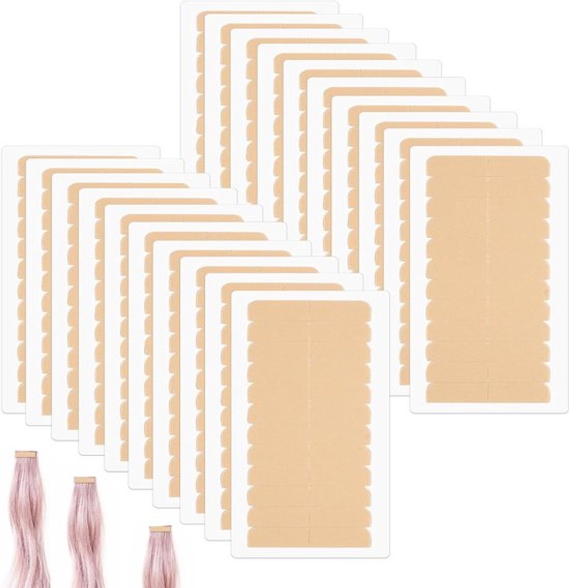 Haarverlenging Tape Set van 240 Stuks voor Professionele en Thuisgebruik, Sterke Hechting en Herbruikbaar
