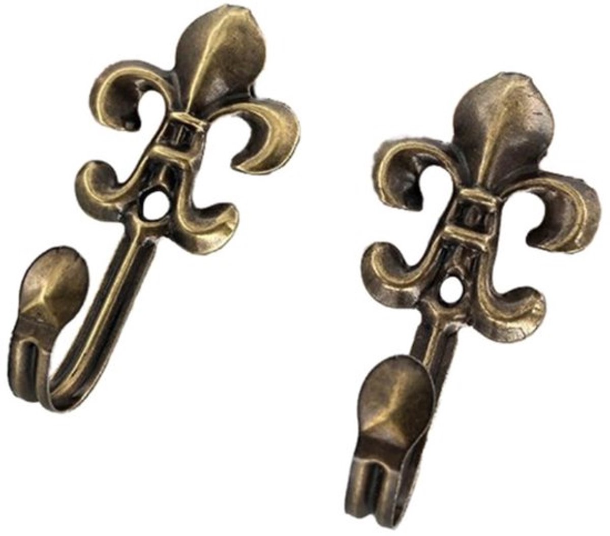 Gordijnhouders Metalen - Wandmontage - Decoratieve Gordijnhaken - 4 Stuks - Corrosiebestendig - 76 mm Lang - Gordijnhaak