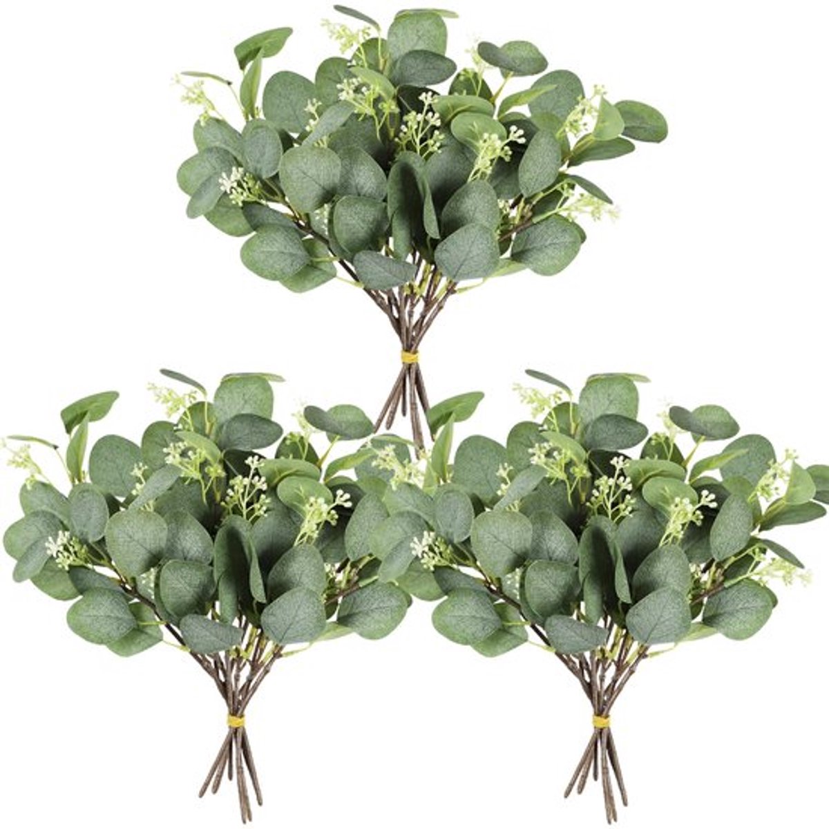 Kunstmatige Eucalyptus Takken - Decoratieve Groene Bladeren - 12 Stuks - Perfect Voor Brui