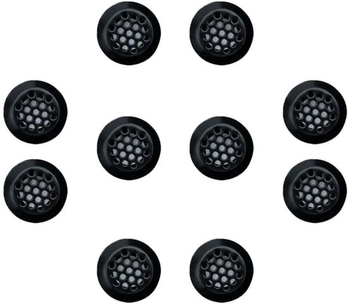 Ventilatiedeksel 10 Stuks - Roestvrij Stalen Ventilatierooster - Luchtventilatierooster - 