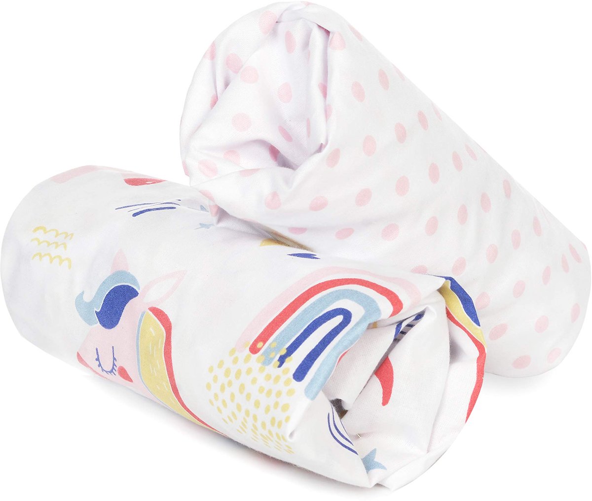 SnelShoppen - Hoeslakens Voor Wiegje Co Sleeper 2-Delige Set 90x55 Cm | 100% Katoen, Gecertificeerd, Geschikt Voor Kinderbedden 55x90, 52x90 | Ideaal