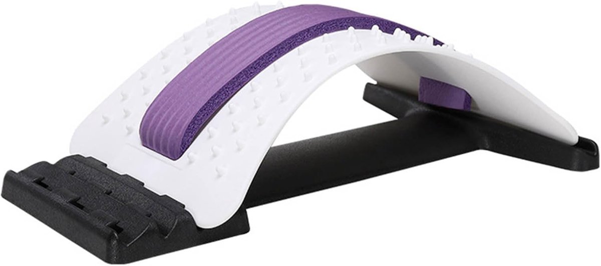 Nekstretcher nekcorrector schouder relaxer nekstrekker nekcrack orthopedisch rugstretcher houdingscorrectie er zijn 3 insteltransmissies, 60 verhogingen cervicale massageapparaat, paars