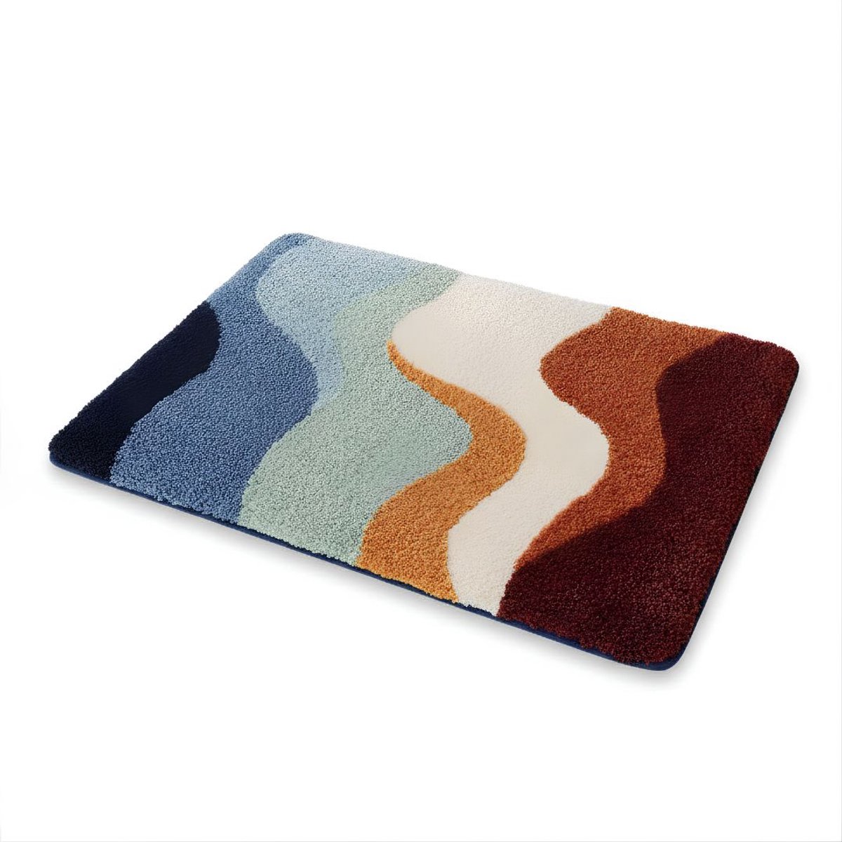 NIVA® Antislip Douchemat - Luxe Badmat - Sneldrogend & Waterabsorberend - Veelkleurig - 60cm x 40cm x 3cm