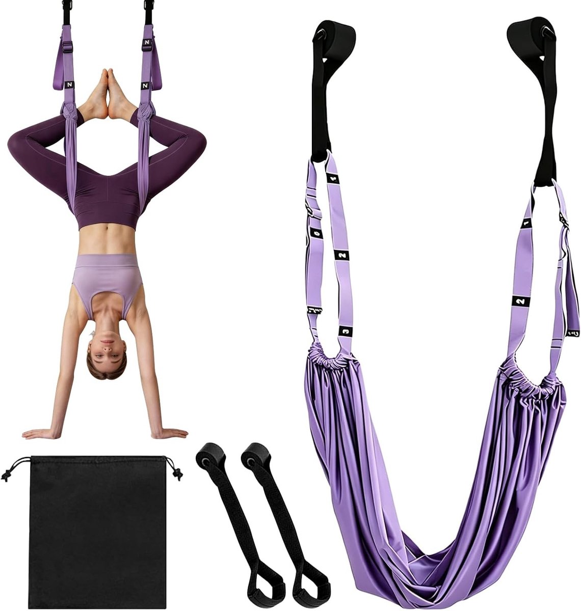 Verstelbare Aerial Yoga-riem voor Thuisgebruik, Ideaal voor Rek- en Ontspanningsoefeningen